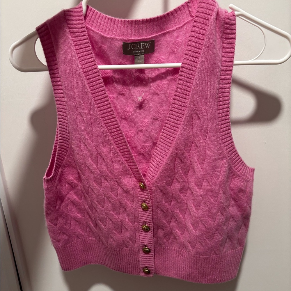 Cashmere jcrew sweater top with beautiful gold buttons #jcrew